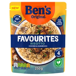 Bens Original Favourites Risotto Chicken and Mushroom Microwave Rice Meal 250g image