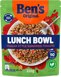 Bens Original Lunch Bowl Sundried Tomato Italian Style Rice and Grains 220g image