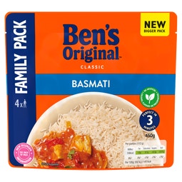 Bens Original Basmati Microwave Rice Family Pack 450g image