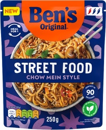 Bens Original Street Food Chinese Chow Mein Noodles Ready Meal 250g image
