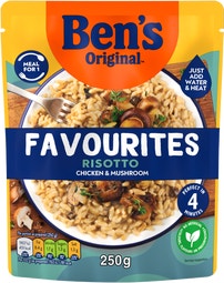 Bens Original Favourites Risotto Chicken and Mushroom Microwave Rice Meal 250g image