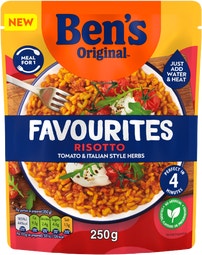 Bens Original Favourites Risotto Tomato and Italian Style Herbs Microwave Rice Meal 250g image