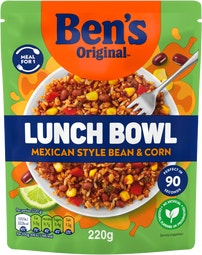 Bens Original Lunch Bowl Mexican Style Beans, Corns and Wholegrain Rice 220g image