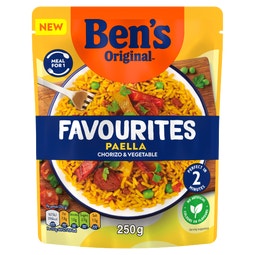 Bens Original Favourites Paella Chorizo and Vegetable Microwave Rice Meal 250g image