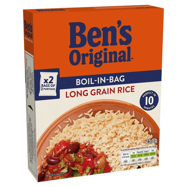 Ben's Original™ Boil In Bag Long Grain Rice 250g