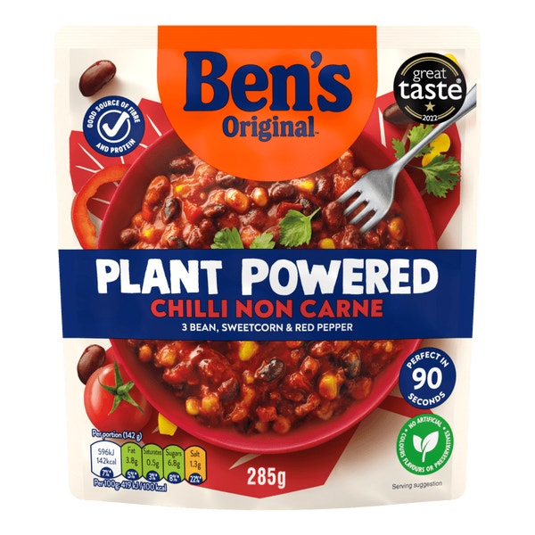 Ben's Plant Powered 3-bean Chilli Non Carne