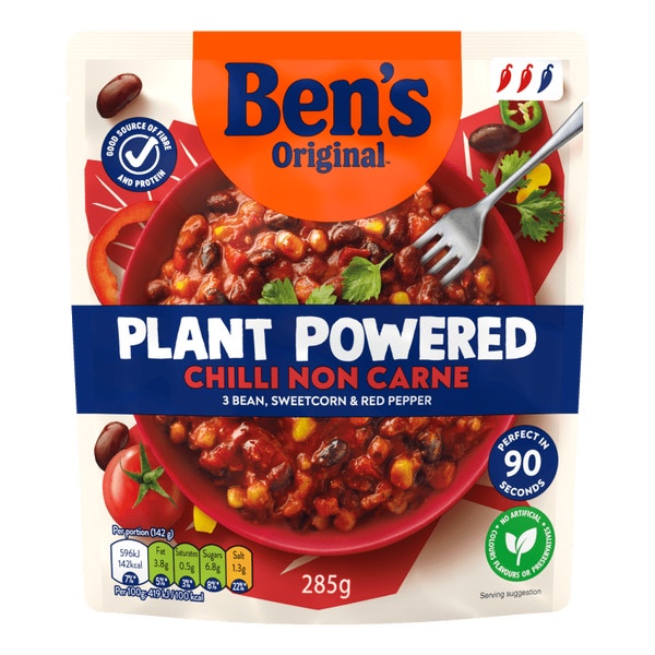 Ben's Plant Powered 3-bean Chilli Non Carne