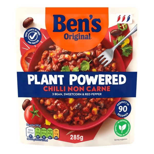 Ben's Plant Powered 3-bean Chilli Non Carne